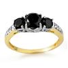 Image 1 : CERTIFIED 1.70ctw WHITE/BLACK DIAMOND RING 14K TWO-TONE