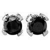 Image 1 : CERTIFIED 2.0CT WHITE & BLACK DIAMOND EARRINGS 14K GOLD