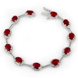 BRACELET 12.40ctw ACA CERTIFIED DIAMOND & RUBY GOLD