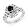 Image 1 : CERTIFIED 1.15ctw WHITE & BLACK DIAMOND RING 14KT GOLD