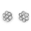 Image 1 : STUD FLOWER 1.80ctw ACA CERTIFIED DIAMOND EARRINGS