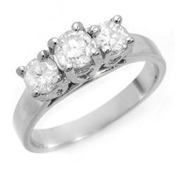 THREE-STONE 1.50ctw ACA CERTIFIED DIAMOND RING GOLD