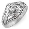 Image 1 : RIGHT-HAND 0.75ct ACA CERTIFIED DIAMOND RING WHITE GOLD