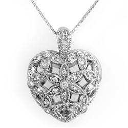 BRIDAL 0.70ctw ACA CERTIFIED DIAMOND HEART NECKLACE