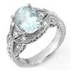 Image 1 : FINE 3.25ctw ACA CERTIFIED DIAMOND & AQUAMARINE RING