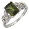 Image 1 : RING 1.75ctw ACA CERTIFIED DIAMOND & GREEN TOURMALINE