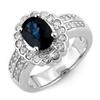 Image 1 : FINE 3.25ctw ACA CERTIFIED DIAMOND & BLUE SAPPHIRE RING