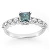 Image 1 : BRIDAL RING 0.90ctw ACA CERTIFIED WHITE & BLUE DIAMOND