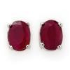 Image 1 : FINE 1.5ctw ACA CERTIFIED RUBY STUD EARRINGS WHITE GOLD