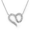 Image 1 : ACA CERTIFIED 0.75ct DIAMOND HEART NECKLACE 14K GOLD