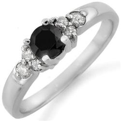 FINE 0.75ct ACA CERTIFIED WHITE & BLACK DIAMOND RING