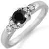 Image 1 : FINE 0.75ct ACA CERTIFIED WHITE & BLACK DIAMOND RING