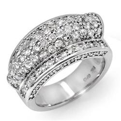 CERTIFIED 2.0ct DIAMOND ANNIVERSARY RING 14K WHITE GOLD