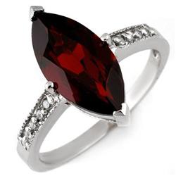 FAMOUS 3.10ctw ACA CERTIFIED DIAMOND & GARNET RING