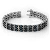 Image 1 : BRACELET 30.26ctw CERTIFIED DIAMOND & BLUE SAPPHIRE 14K