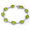 Image 1 : ACA CERTIFIED 20.33ctw DIAMOND & PERIDOT BRACELET GOLD