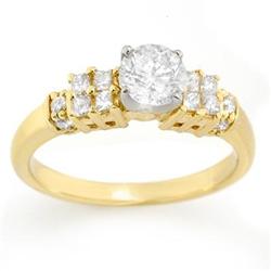 SOLITAIRE 1.00ctw ACA CERTIFIED DIAMOND RING 14KT GOLD