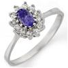 Image 1 : FINE 0.60ctw ACA CERTIFIED DIAMOND & TANZANITE RING