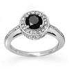 Image 1 : ACA CERTIFIED 1.75ctw BLACK DIAMOND RING 14K WHITE GOLD