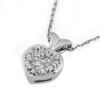 Image 1 : CERTIFIED 0.20ctw DIAMOND HEART NECKLACE I4K WHITE GOLD