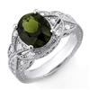 Image 1 : RING 3.25ctw ACA CERTIFIED DIAMOND & GREEN TOURMALINE