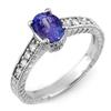 Image 1 : FAMOUS 1.25ct CERTIFIED DIAMOND TANZANITE RING 14K GOLD