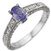 Image 1 : CERTIFIED 0.66ctw DIAMOND & TANZANITE RING WHITE GOLD