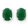 Image 1 : CERTIFIED 2.00ctw EMERALD STUD EARRINGS 14KT WHITE GOLD