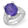 Image 1 : FINE 9.5ctw ACA CERTIFIED DIAMOND & TANZANITE RING GOLD