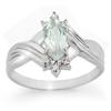 Image 1 : FINE 0.62ctw ACA CERTIFIED DIAMOND & AQUAMARINE RING