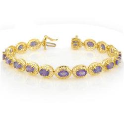 FAMOUS 18.0ctw ACA CERTIFIED TANZANITE TENNIS BRACELET