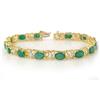 Image 1 : FINE 12.05ctw ACA CERTIFIED DIAMOND & EMERALD BRACELET