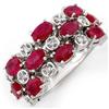 Image 1 : ACA CERTIFIED 3.20ctw DIAMOND & RUBY RING WHITE GOLD