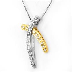 NECKLACE 0.50ctw ACA CERTIFIED DIAMOND IN TWO-TONE GOLD