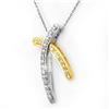 Image 1 : NECKLACE 0.50ctw ACA CERTIFIED DIAMOND IN TWO-TONE GOLD