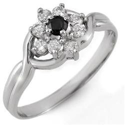 FINE 0.33ct ACA CERTIFIED WHITE & BLACK DIAMOND RING