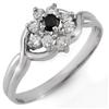 Image 1 : FINE 0.33ct ACA CERTIFIED WHITE & BLACK DIAMOND RING