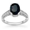 Image 1 : ACA CERTIFIED 3.50ctw DIAMOND & SAPPHIRE RING 14KT GOLD