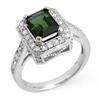 Image 1 : RING 2.50ctw ACA CERTIFIED DIAMOND & GREEN TOURMALINE