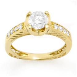 SOLITAIRE 1.10ctw ACA CERTIFIED DIAMOND RING 14KT GOLD