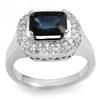 Image 1 : FINE 2.90ctw ACA CERTIFIED DIAMOND & BLUE SAPPHIRE RING