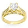 Image 1 : SOLITAIRE 1.25ctw ACA CERTIFIED DIAMOND RING 14KT GOLD