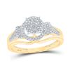 Image 1 : Round Diamond Cluster Ring 1/3 Cttw 10KT Yellow Gold