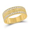Image 1 : Round Diamond Wedding Band Ring 3/4 Cttw 14KT Yellow Gold