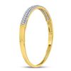 Image 2 : Diamond Bangle Bracelet 1-7/8 Cttw 14kt Yellow Gold