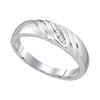 Image 3 : His Hers Diamond Solitaire Matching Wedding Set 1/5 Cttw 10kt White Gold