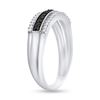 Image 4 : Black Color Enhanced Diamond Band Ring 1/4 Cttw Sterling Silver