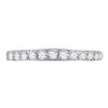 Image 2 : Diamond Single Row Band Ring 1/2 Cttw 10kt White Gold