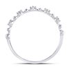 Image 4 : Diamond Bead Dot Stackable Ring 1/20 Cttw 10kt White Gold