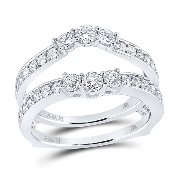 Diamond Wrap Ring Guard Enhancer 1 Cttw 14kt White Gold